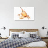 Schaal van Ramose Murex (Chicoreus ramosus) tegen Canvas Afdruk (Insitu (Slaapkamer))