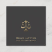 Schaal van rechtvaardigheid vierkante visitekaartje (Voorkant)