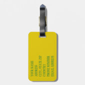 Schaal van spen 9 bagagelabel (Achterkant verticaal)