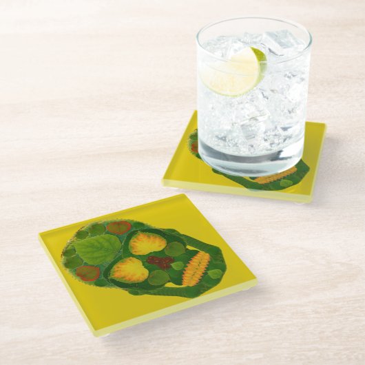 Schaal van spen 9 glazen onderzetter (Schuin)