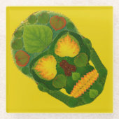 Schaal van spen 9 glazen onderzetter (Voorkant)