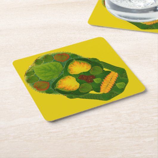 Schaal van spen 9 kartonnen onderzetters (Schuin)