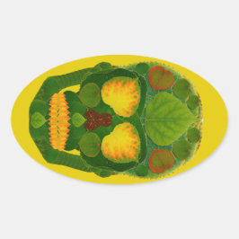 Schaal van spen 9 ovale sticker