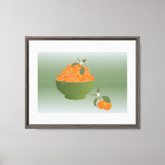 Schaal van Voorspoed – Mandarinens van Overvloed Canvas Afdruk