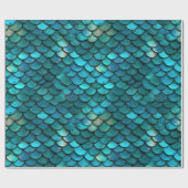 schaal van zeemeerminvissen cadeaupapier (Vlak)