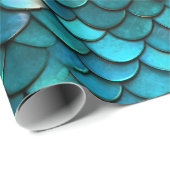 schaal van zeemeerminvissen cadeaupapier (Rol Hoek)