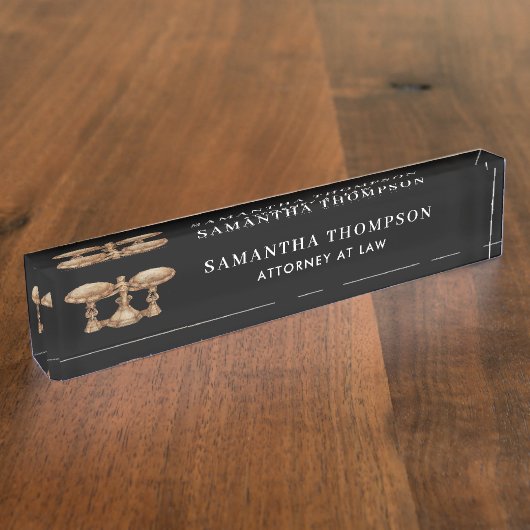  schaal voor de procureur van het beroepsrecht naambordje (Zijkant)