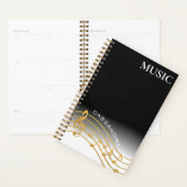 Schaal voor muzieknotities in zwart en goud planner (Display)