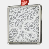 Schaal voor zwarte en witte slangen metalen ornament (Links)