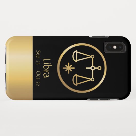 Schaalbaar of Balans zwart goud Case-Mate iPhone Case (Achterkant (horizontaal))