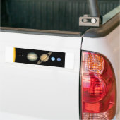 Schaalbaar zonnestelsel - Solar System scale Bumpersticker (Op Truck)