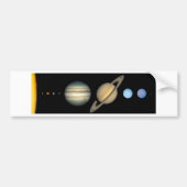 Schaalbaar zonnestelsel - Solar System scale Bumpersticker (Voorkant)