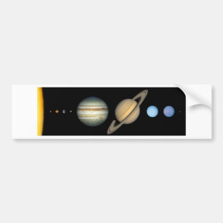 Schaalbaar zonnestelsel - Solar System scale Bumpersticker