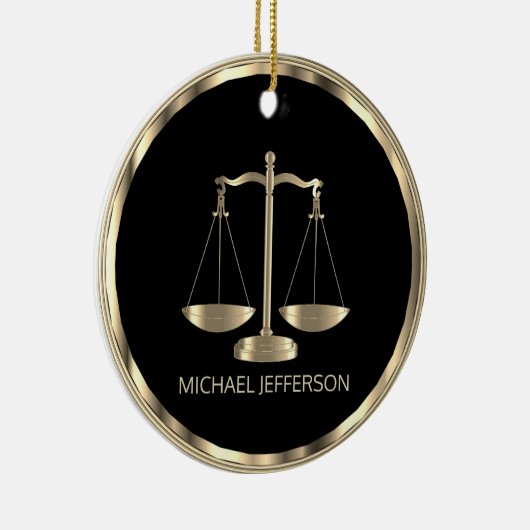 Schaalbaar - zwart en goud - 1 zijaanzicht keramisch ornament (Rechts)