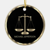 Schaalbaar - zwart en goud - 1 zijaanzicht keramisch ornament (Voorkant)