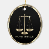 Schaalbaar - zwart en goud - 1 zijaanzicht keramisch ornament (Links)