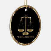 Schaalbaar - zwart en goud - twee zijden afdrukken keramisch ornament (Rechts)