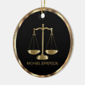 Schaalbaar - zwart en goud - twee zijden afdrukken keramisch ornament (Links)