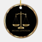 Schaalbaar - zwart en goud - twee zijden afdrukken keramisch ornament (Achterkant)