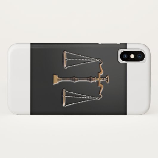 Schaalbaar: , zwart en wit Case-Mate iPhone case (Achterkant (horizontaal))