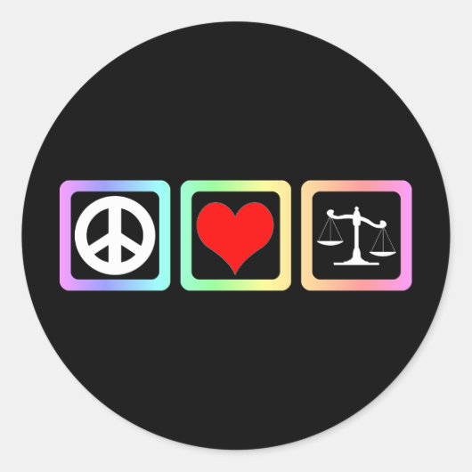 Schaalbaarheid van de rechtspraak ronde sticker (Voorkant)