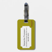 Schaalbaarheid van het recht bagagelabel (Achterkant verticaal)