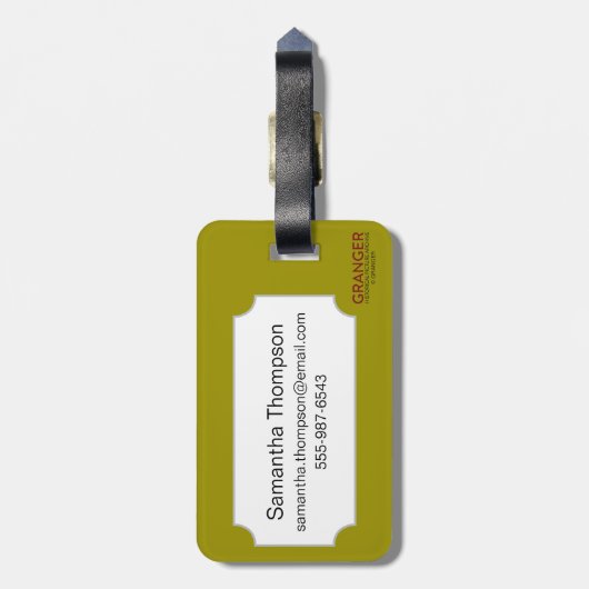 Schaalbaarheid van het recht bagagelabel (Achterkant verticaal)