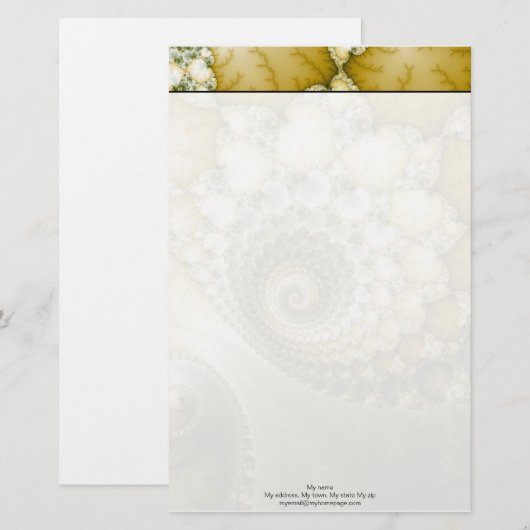 Schaalbare fractaalkunst briefpapier (Voorkant / Achterkant)