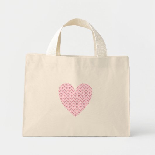 Schaalbare hartentas mini tote bag (Voorkant)