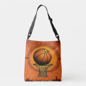 Schaalbare Hoops – Basketbal Vectorafbeeldingen Crossbody Tas (Achterkant)