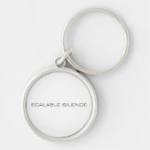 Schaalbare Minimalistische Typografische Sleutelha Sleutelhanger (Voorkant)