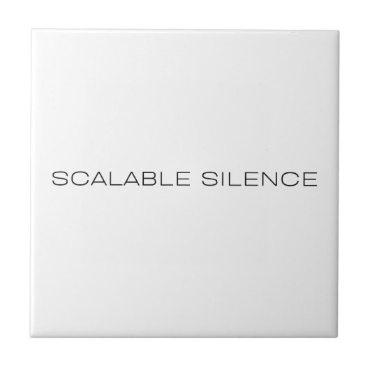 Schaalbare Stille Decorative Typografie Tegeltje (Voorkant)