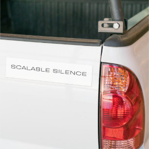 Schaalbare Stilte Minimalistische Auto bumperstick Bumpersticker