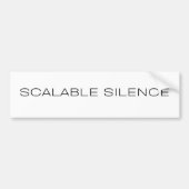 Schaalbare Stilte Minimalistische Auto bumperstick Bumpersticker (Voorkant)