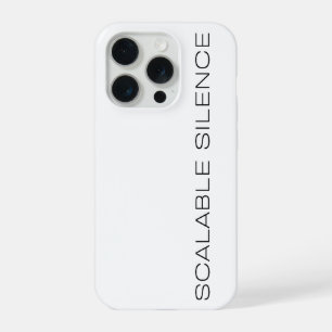 Schaalbare Stilte Minimalistische Typografie Hoesj iPhone 15 Pro Case