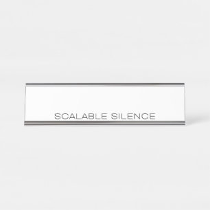 Schaalbare Stilte Moderne Typografische Bureaublad Bureau Naambordje