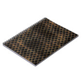 Schaalbare zwarte en gouden glitterdragoschalen notitieboek (Linkerzijde)