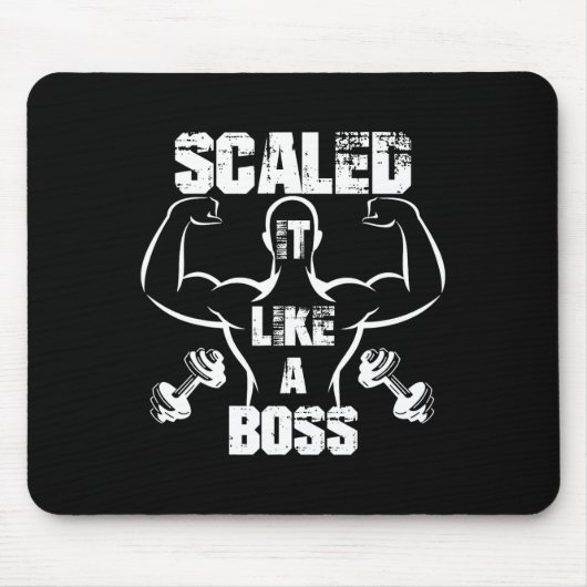 Schaald als een bodybuilder muismat (Voorkant)