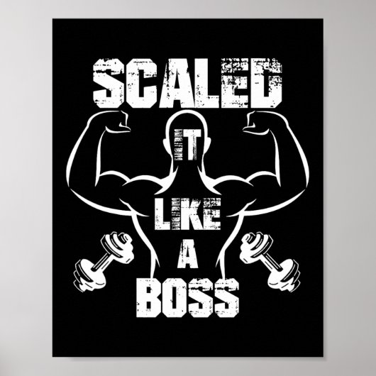 Schaald als een bodybuilder poster (Voorkant)
