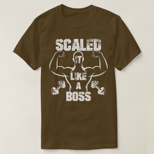 Schaald als een bodybuilder t-shirt (Design voorkant)