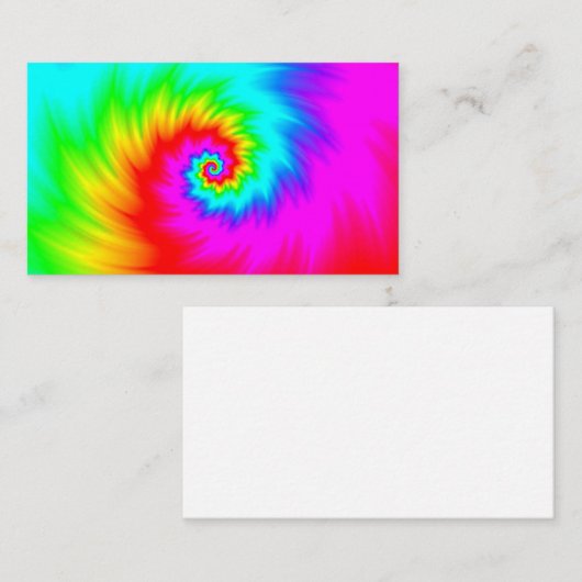 Schaalde regenboogspiraal visitekaartje (Voorkant / Achterkant)