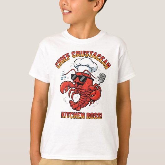Schaaldier Commandant – Kreeft Chef T-shirt (Voorkant)