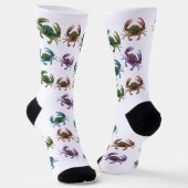 Schaaldier Krab Schaaldiercore Zee Oceaan Sokken (Gebogen)