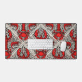 Schaaldieren in rood, zwart en ivoor bureaumat (Keyboard & Muis)