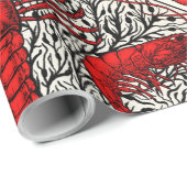 Schaaldieren in rood, zwart en ivoor cadeaupapier (Rol Hoek)