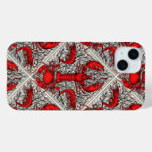 Schaaldieren in rood, zwart en ivoor Case-Mate iPhone case (Achterkant (horizontaal))