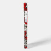 Schaaldieren in rood, zwart en ivoor Case-Mate iPhone case (Achterkant / Links)