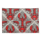 Schaaldieren in rood, zwart en ivoor kussensloop (Achterkant-Rechts)