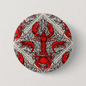 Schaaldieren in rood, zwart en ivoor ronde button 5,7 cm (Voorkant)