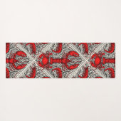 Schaaldieren in rood, zwart en ivoor yogamat (Achterkant (horizontaal))